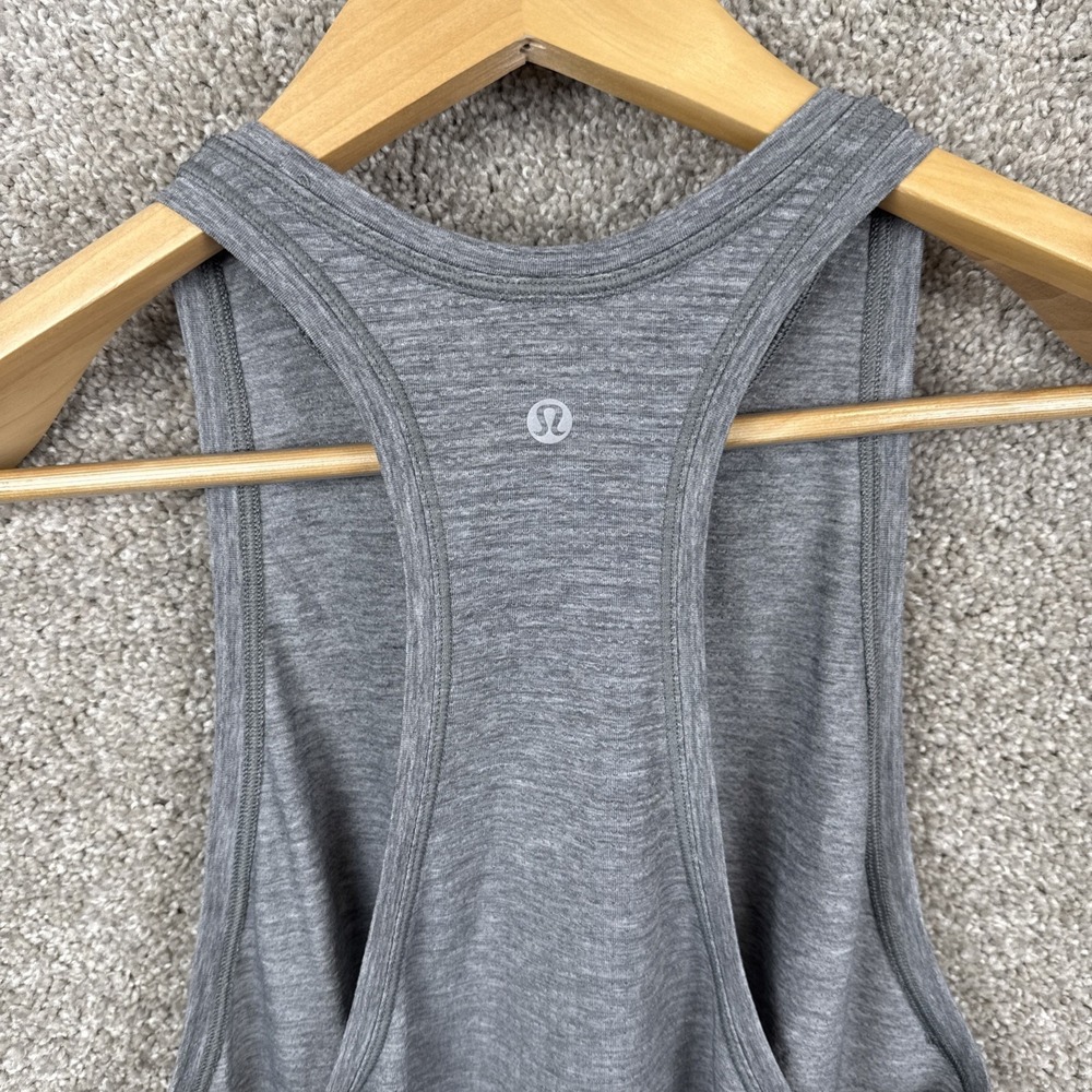 Lululemon Womens XS Heathered Gray Racerback Tank Top Space Dye Athletic - Picture 4 of 6